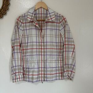 Vintage DAKS Plaid Lightweight Zip-up Golf Jacket, Windbreaker